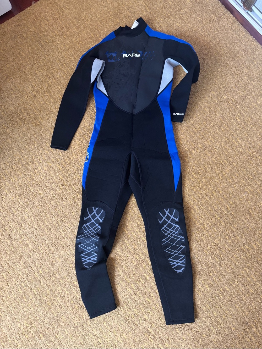 BARE Full Body Wetsuit in Black & Blue